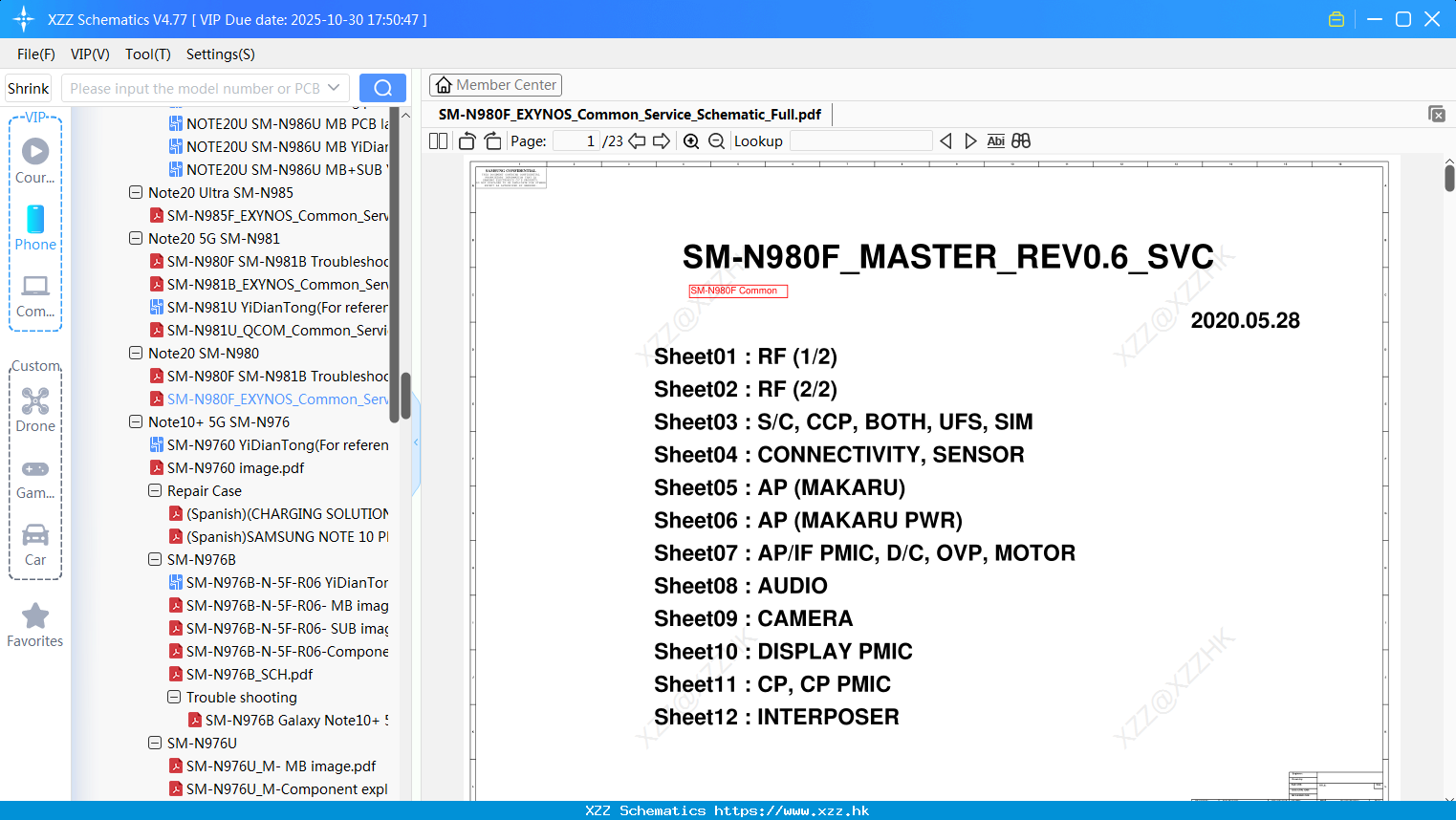 Samsung SM-N980F_EXYNOS_Common_Service_Schematic_Full